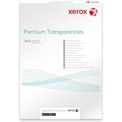 Xerox 003R98203 Premier Transparancies Papier Jet D'Encre Transparent, Pack de 100 Feuilles A3 Pour Laser Et Laser Couleur - Publicité Xerox 003R98203 Premier Transparancies Papier Jet D'Encre Transparent, Pack de 100 Feuilles A3 Pour Laser Et Laser Couleur - Publicité