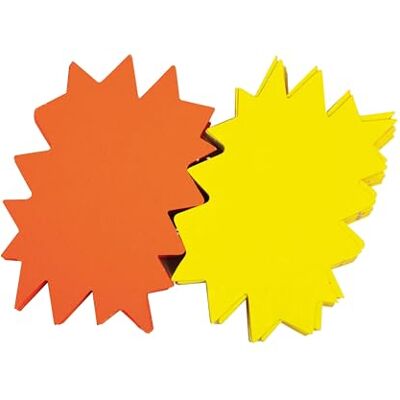Apli 16950, étiquettes fluo éclatées, carton épais 680 g, jaune/orange, 12 x 16 cm, non effaçables, 50 unités - Publicité Apli 16950, étiquettes fluo éclatées, carton épais 680 g, jaune/orange, 12 x 16 cm, non effaçables, 50 unités - Publicité