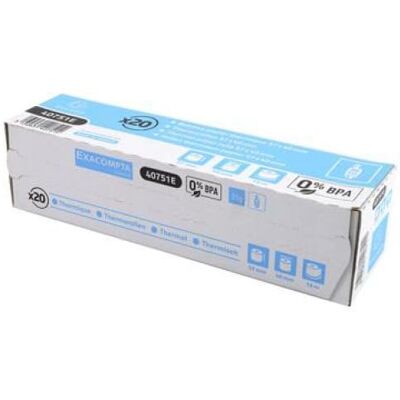 EXACOMPTA Lot de 120 Bobine papier thermique pour TPE larg. 57mm / diam. 40mm - Publicité EXACOMPTA Lot de 120 Bobine papier thermique pour TPE larg. 57mm / diam. 40mm - Publicité