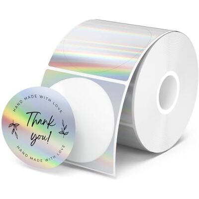 MUNBYN 400 Étiquette Thermique Circulaire au Laser, Etiquette Autocollante Ronde 51mm×51mm, Shipping Label Résistant aux rayures, à l'eau,à la saleté,à la poussière et à la graisse, Laser Color - Publicité MUNBYN 400 Étiquette Thermique Circulaire au Laser, Etiquette Autocollante Ronde 51mm×51mm, Shipping Label Résistant aux rayures, à l'eau,à la saleté,à la poussière et à la graisse, Laser Color - Publicité
