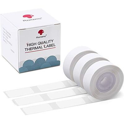 Phomemo D30 Étiquettes adhésives blanches 14x30mm Papier d'impression, Papier d'impression pour D30 Étiqueteuse thermique portable - Publicité Phomemo D30 Étiquettes adhésives blanches 14x30mm Papier d'impression, Papier d'impression pour D30 Étiqueteuse thermique portable - Publicité