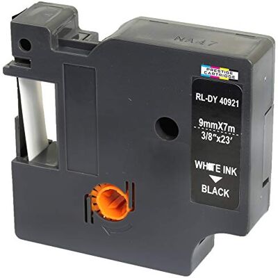 PRESTIGE CARTRIDGE 40921 blanc sur noir 9mm x 7m Ruban Étiquettes compatible avec DYMO LabelManager LM 100 150 160 200 210D 280 300 350 350D 360D 400 420P 450 500TS PC2 PnP LabelWriter 450 Duo - Publicité PRESTIGE CARTRIDGE 40921 blanc sur noir 9mm x 7m Ruban Étiquettes compatible avec DYMO LabelManager LM 100 150 160 200 210D 280 300 350 350D 360D 400 420P 450 500TS PC2 PnP LabelWriter 450 Duo - Publicité