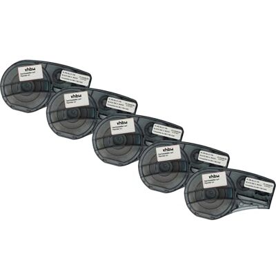 vhbw 5x Rubans compatible avec Brady M211 imprimante d'étiquettes 6,4m x 19,05mm Noir sur Blanc, polypropylène - Publicité vhbw 5x Rubans compatible avec Brady M211 imprimante d'étiquettes 6,4m x 19,05mm Noir sur Blanc, polypropylène - Publicité