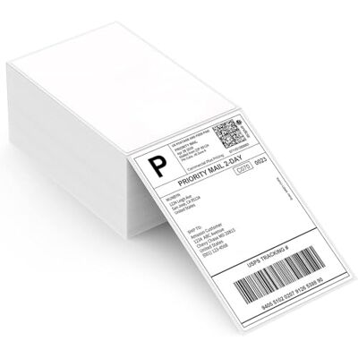 MUNBYN Etiquette Thermique 500Pack Étiquettes d'expédition Thermiques 4XL Etiquettes Autocollantes 10 x 15 cm, Résistant aux rayures, à l'eau, à la saleté, à la poussière et à la graisse, Blanc - Publicité MUNBYN Etiquette Thermique 500Pack Étiquettes d'expédition Thermiques 4XL Etiquettes Autocollantes 10 x 15 cm, Résistant aux rayures, à l'eau, à la saleté, à la poussière et à la graisse, Blanc - Publicité