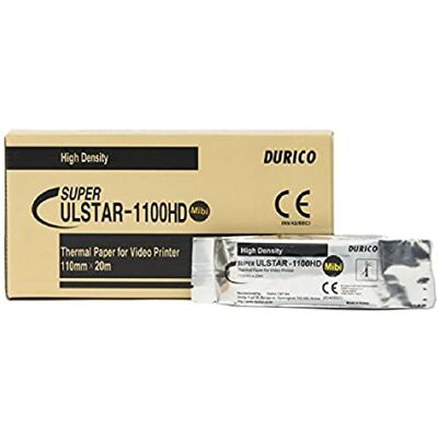GIMA Durico Papier pour Imprimante Vidéo Compatible MITSUBISHI K65HM et KP65HM, haute densité, 110 mm x 20 m, 5 rouleaux. Publicité GIMA Durico Papier pour Imprimante Vidéo Compatible MITSUBISHI K65HM et KP65HM, haute densité, 110 mm x 20 m, 5 rouleaux. Publicité