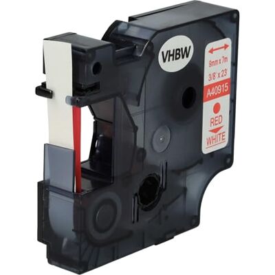 vhbw Ruban remplacement pour Dymo D1, 40915 pour imprimante d'étiquettes 7m x 9mm Rouge sur Blanc - Publicité vhbw Ruban remplacement pour Dymo D1, 40915 pour imprimante d'étiquettes 7m x 9mm Rouge sur Blanc - Publicité