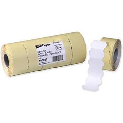 Apli 100927 Lot de 6 Rouleaux de 1000 Etiquettes permanent sinusoïdale 32 x 19 mm Blanc - Publicité Apli 100927 Lot de 6 Rouleaux de 1000 Etiquettes permanent sinusoïdale 32 x 19 mm Blanc - Publicité