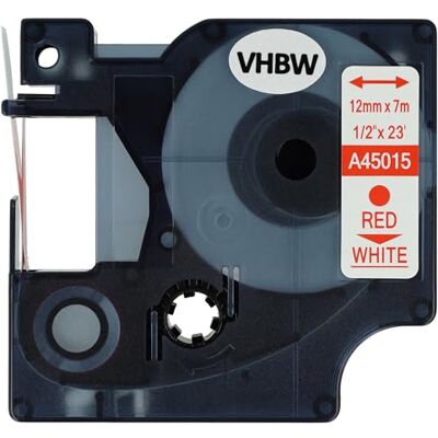 vhbw Ruban compatible avec Dymo Rhino 6000, 5000, 5200, 4200 imprimante d'étiquettes 7m x 12mm Rouge sur Blanc - Publicité vhbw Ruban compatible avec Dymo Rhino 6000, 5000, 5200, 4200 imprimante d'étiquettes 7m x 12mm Rouge sur Blanc - Publicité