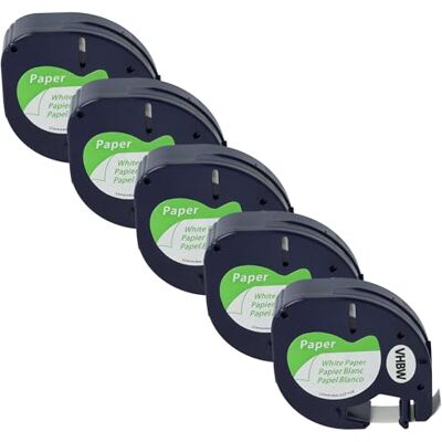 vhbw 5x Rubans papier compatible avec Dymo LetraTag LT-100H - Publicité vhbw 5x Rubans papier compatible avec Dymo LetraTag LT-100H - Publicité