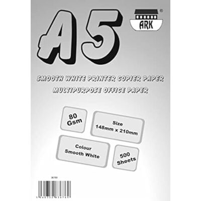 ARK - A5 Everyday - 80gsm - 500 Feuilles - Papier bureautique - Publicité ARK - A5 Everyday - 80gsm - 500 Feuilles - Papier bureautique - Publicité
