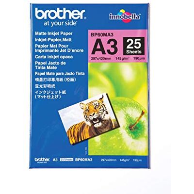 Brother BP60MA3 Papier mat A3 (297x420 mm) 145g 25 feuilles - Publicité Brother BP60MA3 Papier mat A3 (297x420 mm) 145g 25 feuilles - Publicité
