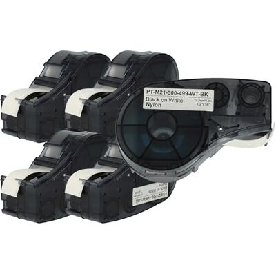 vhbw 5x Rubans compatible avec Brady BMP21-LAB IDPAL, M210, LABPAL, BMP21 Plus imprimante d'étiquettes 6,4m x 12,7mm Noir sur Blanc, nylon - Publicité vhbw 5x Rubans compatible avec Brady BMP21-LAB IDPAL, M210, LABPAL, BMP21 Plus imprimante d'étiquettes 6,4m x 12,7mm Noir sur Blanc, nylon - Publicité