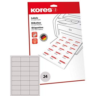 Kores Etiquettes universelles 7 x 3,7 cm 25 feuilles A4 Blanc - Publicité Kores Etiquettes universelles 7 x 3,7 cm 25 feuilles A4 Blanc - Publicité