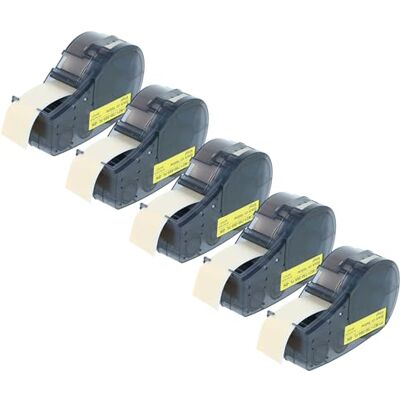 vhbw 5x Rubans compatible avec Brady M210 M210-LAB, M211 imprimante d'étiquettes 6,4m x 19,05mm Noir sur Jaune, plastique - Publicité vhbw 5x Rubans compatible avec Brady M210 M210-LAB, M211 imprimante d'étiquettes 6,4m x 19,05mm Noir sur Jaune, plastique - Publicité
