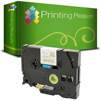 Printing Pleasure TZeR234 Or sur Blanc (12mm x 4m) Ruban textile compatible pour Brother P-Touch PT-1000 H100/LB/R H105 H200 D200/BW/VP D210/VP D400/VP D600/VP E100/VP E300/VP E550/W/WVP P700 P750W - Publicité Printing Pleasure TZeR234 Or sur Blanc (12mm x 4m) Ruban textile compatible pour Brother P-Touch PT-1000 H100/LB/R H105 H200 D200/BW/VP D210/VP D400/VP D600/VP E100/VP E300/VP E550/W/WVP P700 P750W - Publicité