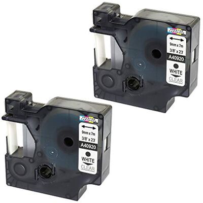 PRESTIGE CARTRIDGE 2x D1 40920 blanc sur transparent 9 mm x 7 m Rubans Étiquettes compatibles avec DYMO LabelManager LM 100 150 160 200 210D 280 300 350 360D 400 420P 450 500TS PnP LabelWriter 450 Duo - Publicité PRESTIGE CARTRIDGE 2x D1 40920 blanc sur transparent 9 mm x 7 m Rubans Étiquettes compatibles avec DYMO LabelManager LM 100 150 160 200 210D 280 300 350 360D 400 420P 450 500TS PnP LabelWriter 450 Duo - Publicité