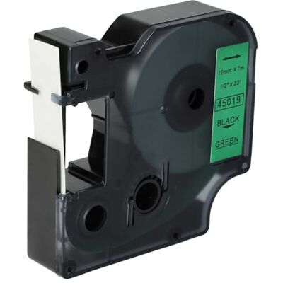 vhbw Ruban remplacement pour Dymo D1, 45019 pour imprimante d'étiquettes 7m x 12mm Noir sur Vert - Publicité vhbw Ruban remplacement pour Dymo D1, 45019 pour imprimante d'étiquettes 7m x 12mm Noir sur Vert - Publicité