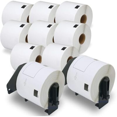 BETCKEY 10 Rouleaux DK-11202 Étiquettes de Transport Compatible avec Brother, 62mm x 100mm, 3000 Étiquettes pour Imprimantes d'Étiquettes QL Brother (2 Fixateurs Réutilisables) - Publicité BETCKEY 10 Rouleaux DK-11202 Étiquettes de Transport Compatible avec Brother, 62mm x 100mm, 3000 Étiquettes pour Imprimantes d'Étiquettes QL Brother (2 Fixateurs Réutilisables) - Publicité