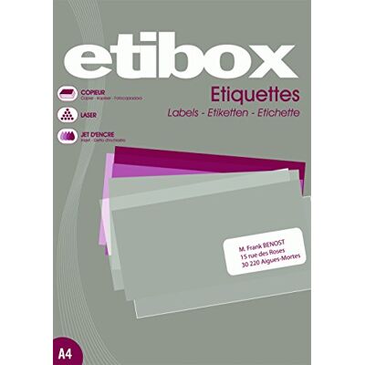 Agipa ETIBOX 119756-1400 étiquettes blanches autocollantes 105 x 42,40 mm Imprimantes : Laser, Jet d'encre, Copieurs. Publicité Agipa ETIBOX 119756-1400 étiquettes blanches autocollantes 105 x 42,40 mm Imprimantes : Laser, Jet d'encre, Copieurs. Publicité