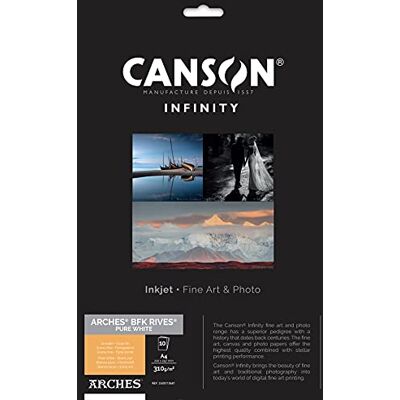 Papier photo Canson Infinity Arches BFK Rives blanc pur A4 - 310 g/m² - Publicité Papier photo Canson Infinity Arches BFK Rives blanc pur A4 - 310 g/m² - Publicité
