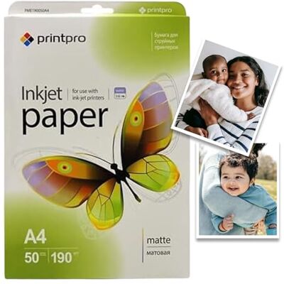 COLORWAY Papier photo PrintPro de mat 50 feuilles DIN A4 190g/m² Immédiatement sec Imperméable pour toutes les imprimantes jet d'encre - Publicité COLORWAY Papier photo PrintPro de mat 50 feuilles DIN A4 190g/m² Immédiatement sec Imperméable pour toutes les imprimantes jet d'encre - Publicité