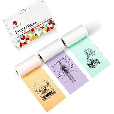 Phomemo Papier pour Imprimante M02/P2S/M02Pro/M02S/M03/M03AS/M04S/M04AS Mini Autocollants pour Imprimante en Papier, D'étiquettes Autocollantes, Vert/Violet/Orange, 50mmx3,5m - Publicité Phomemo Papier pour Imprimante M02/P2S/M02Pro/M02S/M03/M03AS/M04S/M04AS Mini Autocollants pour Imprimante en Papier, D'étiquettes Autocollantes, Vert/Violet/Orange, 50mmx3,5m - Publicité