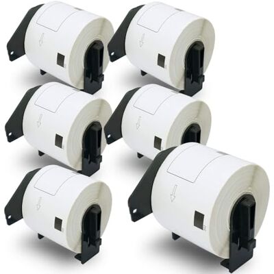 BETCKEY 6 Rouleaux DK-11202 Étiquettes de Transport Compatible avec Brother, 62mm x 100mm, 1800 Étiquettes pour Imprimantes d'Étiquettes QL Brother - Publicité BETCKEY 6 Rouleaux DK-11202 Étiquettes de Transport Compatible avec Brother, 62mm x 100mm, 1800 Étiquettes pour Imprimantes d'Étiquettes QL Brother - Publicité