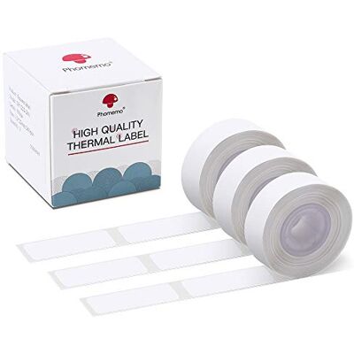 Phomemo D30 Étiquettes adhésives blanches 14x40mm Papier d'impression, Papier d'impression pour D30 Étiqueteuse thermique portable - Publicité Phomemo D30 Étiquettes adhésives blanches 14x40mm Papier d'impression, Papier d'impression pour D30 Étiqueteuse thermique portable - Publicité