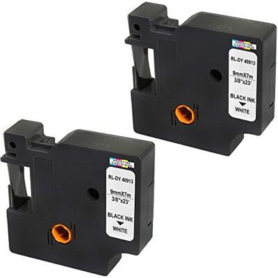 PRESTIGE CARTRIDGE 2 Compatibles Rubans d'étiquettes D1 40913 S0720680 Noir sur Blanc 9mm x 7m pour DYMO LabelManager LM 160 210D 220P 260P 280 360D 420P 450D 500TS PnP MobileLabeler LabelPoint LabelWriter LW 450 Duo - Publicité PRESTIGE CARTRIDGE 2 Compatibles Rubans d'étiquettes D1 40913 S0720680 Noir sur Blanc 9mm x 7m pour DYMO LabelManager LM 160 210D 220P 260P 280 360D 420P 450D 500TS PnP MobileLabeler LabelPoint LabelWriter LW 450 Duo - Publicité