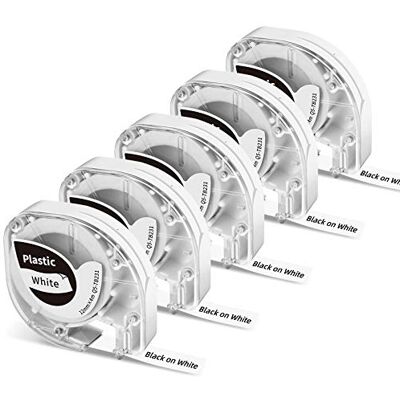 Phomemo 5 x Ruban d'étiquettes P12&P12-Pro Original 12mm x 4m Blanc TB231 Bande d'étiquettes auto-adhésives en plastique imperméable pour l'imprimante P12/P12-Pro/F12 Compatible avec Dymo Letratag - Publicité Phomemo 5 x Ruban d'étiquettes P12&P12-Pro Original 12mm x 4m Blanc TB231 Bande d'étiquettes auto-adhésives en plastique imperméable pour l'imprimante P12/P12-Pro/F12 Compatible avec Dymo Letratag - Publicité