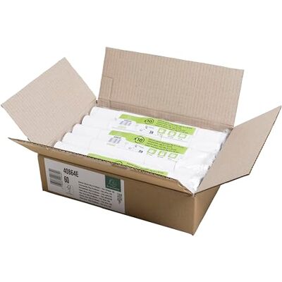 Exacompta Réf. 40864E Carton de 60 bobines pour tickets de carte bancaire 57x35mm 14m 1 pli thermique 55g/m2 sans Phenol Blanc - Publicité Exacompta Réf. 40864E Carton de 60 bobines pour tickets de carte bancaire 57x35mm 14m 1 pli thermique 55g/m2 sans Phenol Blanc - Publicité
