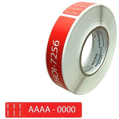 Avery 400 étiquettes rouges sérialisées 30 x 148 mm en polypropylène amovible avec découpes de sécurité anti-effraction - Publicité Avery 400 étiquettes rouges sérialisées 30 x 148 mm en polypropylène amovible avec découpes de sécurité anti-effraction - Publicité