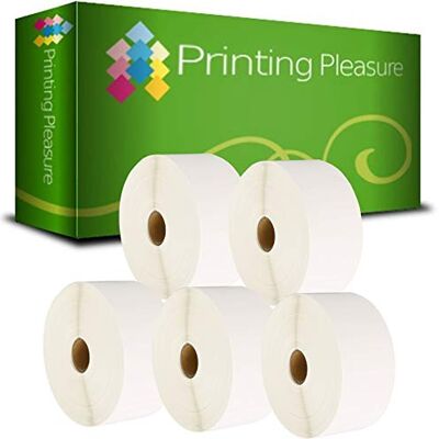 Printing Pleasure 5 x Zebra 52mm x 38mm Étiquettes pour Zebra Type Imprimante d'étiquettes 1000 Étiquettes par Rouleau - Publicité Printing Pleasure 5 x Zebra 52mm x 38mm Étiquettes pour Zebra Type Imprimante d'étiquettes 1000 Étiquettes par Rouleau - Publicité