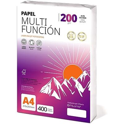 OFITURIA Papier A4 200g/m² 400 Feuilles Multiusage Bureau - Publicité OFITURIA Papier A4 200g/m² 400 Feuilles Multiusage Bureau - Publicité