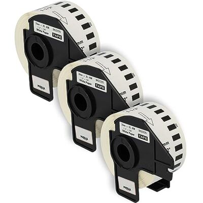 vhbw 3x Rouleau d'étiquettes + support 38mm x 30,48m (1 étiquette) remplacement pour Brother DK-22225 pour étiqueteuse blanc - Publicité vhbw 3x Rouleau d'étiquettes + support 38mm x 30,48m (1 étiquette) remplacement pour Brother DK-22225 pour étiqueteuse blanc - Publicité