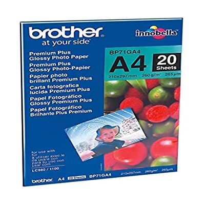 Brother pack de 20 feuilles de papier photo A4 260g BP71GA4 - Publicité Brother pack de 20 feuilles de papier photo A4 260g BP71GA4 - Publicité