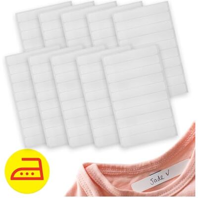 Avery 100 Pièces Etiquette Vetement Enfant Vierge Thermocollantes Inscriptibles Blanche 0,9 x 5,2 cm Lavables Jusqu'à 60°C, résistantes au sèche-linge - Publicité Avery 100 Pièces Etiquette Vetement Enfant Vierge Thermocollantes Inscriptibles Blanche 0,9 x 5,2 cm Lavables Jusqu'à 60°C, résistantes au sèche-linge - Publicité
