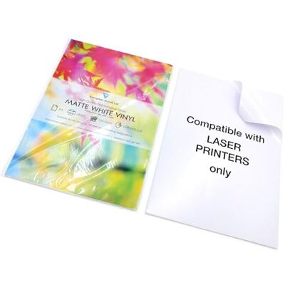EVG Evergreen Goods A4 Blanc Mat Imperméables Autocollant Vinyle 50 Feuilles - Publicité EVG Evergreen Goods A4 Blanc Mat Imperméables Autocollant Vinyle 50 Feuilles - Publicité