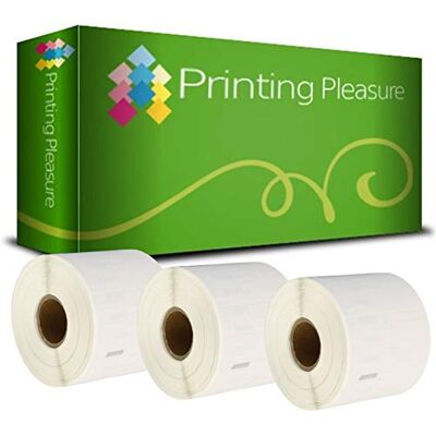 Printing Pleasure 3 x 11351 Étiquettes pour Dymo LabelWriter & Seiko Imprimante d'étiquettes 11mm x 54mm 1500 Étiquettes par Rouleau - Publicité Printing Pleasure 3 x 11351 Étiquettes pour Dymo LabelWriter & Seiko Imprimante d'étiquettes 11mm x 54mm 1500 Étiquettes par Rouleau - Publicité