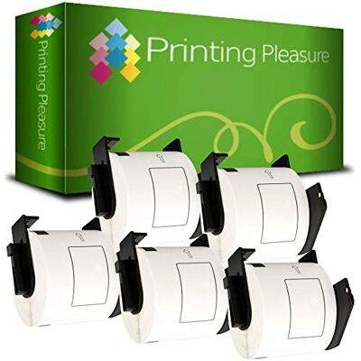 Printing Pleasure 5 x DK11202 Étiquettes d'expédition pour Brother P-Touch QL-500 QL-500BW QL-550 QL-570 QL-700 QL-720NW QL-800 QL-810W QL-820NWB QL-1050 QL-1100 QL-1110NWB 62mm x 100mm 300 Étiquettes par Rouleau - Publicité Printing Pleasure 5 x DK11202 Étiquettes d'expédition pour Brother P-Touch QL-500 QL-500BW QL-550 QL-570 QL-700 QL-720NW QL-800 QL-810W QL-820NWB QL-1050 QL-1100 QL-1110NWB 62mm x 100mm 300 Étiquettes par Rouleau - Publicité