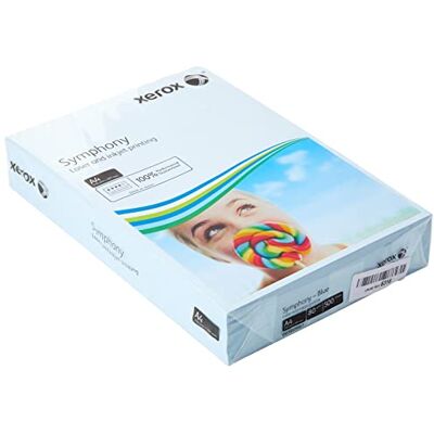 Xerox Symphony pastel Papier de couleur Bleu pastel 80 g/m² A4 Ramette de 500 feuilles - Publicité Xerox Symphony pastel Papier de couleur Bleu pastel 80 g/m² A4 Ramette de 500 feuilles - Publicité