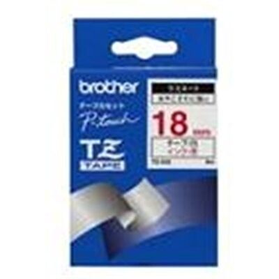 Brother P-Touch TZE242 18 mm RED/WHT - Publicité Brother P-Touch TZE242 18 mm RED/WHT - Publicité