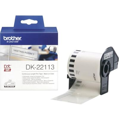 Brother DK-22113 Rouleau de Papier Continu, Original Noir sur Blanc 62 mm x 15,24 m - Publicité Brother DK-22113 Rouleau de Papier Continu, Original Noir sur Blanc 62 mm x 15,24 m - Publicité