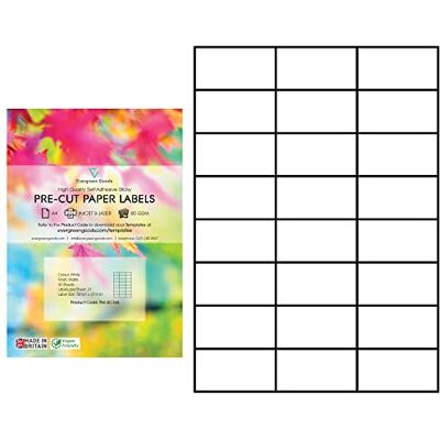 EVG Evergreen Goods Papier Autocollant Prédécoupé Blanc Mat A4 720 Étiquettes - Publicité EVG Evergreen Goods Papier Autocollant Prédécoupé Blanc Mat A4 720 Étiquettes - Publicité