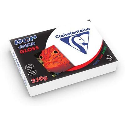 Clairefontaine Ramette 250 Feuilles DCP 250g A4 FSC Couché Brillant Blanc - Papier - Publicité Clairefontaine Ramette 250 Feuilles DCP 250g A4 FSC Couché Brillant Blanc - Papier - Publicité