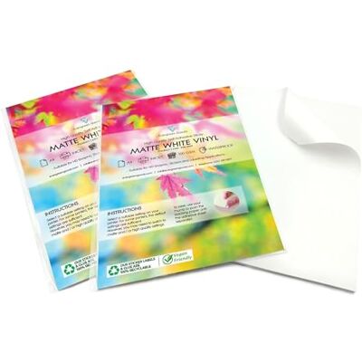EVG Evergreen Goods 2 x 20 Feuilles A4 Papier Vinyle Blanc Mat Auto-Adhésif Imperméable, Impression Haute Définition pour Imprimantes Jet d'Encre, Idéal Étiquettes, Photos, Autocollants DIY - Publicité EVG Evergreen Goods 2 x 20 Feuilles A4 Papier Vinyle Blanc Mat Auto-Adhésif Imperméable, Impression Haute Définition pour Imprimantes Jet d'Encre, Idéal Étiquettes, Photos, Autocollants DIY - Publicité
