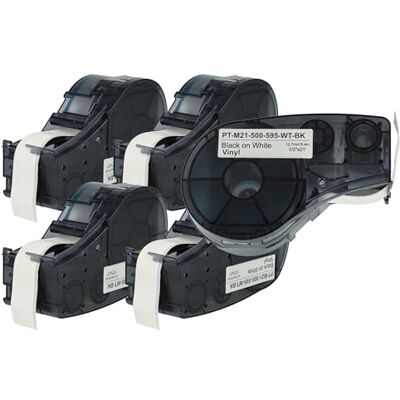 vhbw 5x Rubans compatible avec Brady BMP21-LAB IDPAL, M210, LABPAL, BMP21 Plus imprimante d'étiquettes 6,4m x 12,7mm Noir sur Blanc, vinyle - Publicité vhbw 5x Rubans compatible avec Brady BMP21-LAB IDPAL, M210, LABPAL, BMP21 Plus imprimante d'étiquettes 6,4m x 12,7mm Noir sur Blanc, vinyle - Publicité