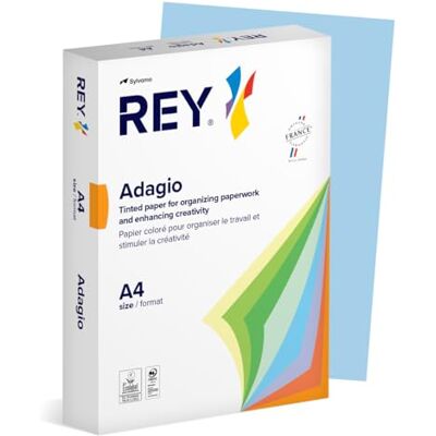 REY Adagio A4 160 g/m²-Light Blue 250 sheets-Papier Bleu - Publicité REY Adagio A4 160 g/m²-Light Blue 250 sheets-Papier Bleu - Publicité