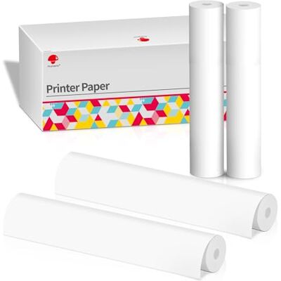 Phomemo Papier thermique A4, 4 Rouleaux, 210x297 mm, 21 Feuilles/Rouleau - Publicité Phomemo Papier thermique A4, 4 Rouleaux, 210x297 mm, 21 Feuilles/Rouleau - Publicité