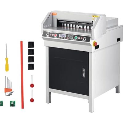 VEVOR Coupe-Papier Électrique Max. 450 mm, Arrondisseur d'Angles Électrique, Épaisseur de Coupe 40 mm, avec Panneau LCD Intelligent, Positionnement de la Lumière Infrarouge, pour Étiquettes, Bureau - Publicité VEVOR Coupe-Papier Électrique Max. 450 mm, Arrondisseur d'Angles Électrique, Épaisseur de Coupe 40 mm, avec Panneau LCD Intelligent, Positionnement de la Lumière Infrarouge, pour Étiquettes, Bureau - Publicité